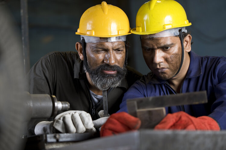 Industriearbeiter in Indien