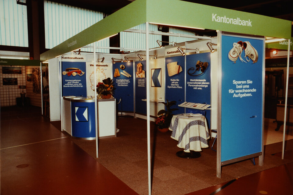 Messeauftritt der Zürcher Kantonalbank 1983 in Bassersdorf